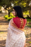 MG 497 Gold Jari Border Linen Designer Saree Wholesale Market In Surat
